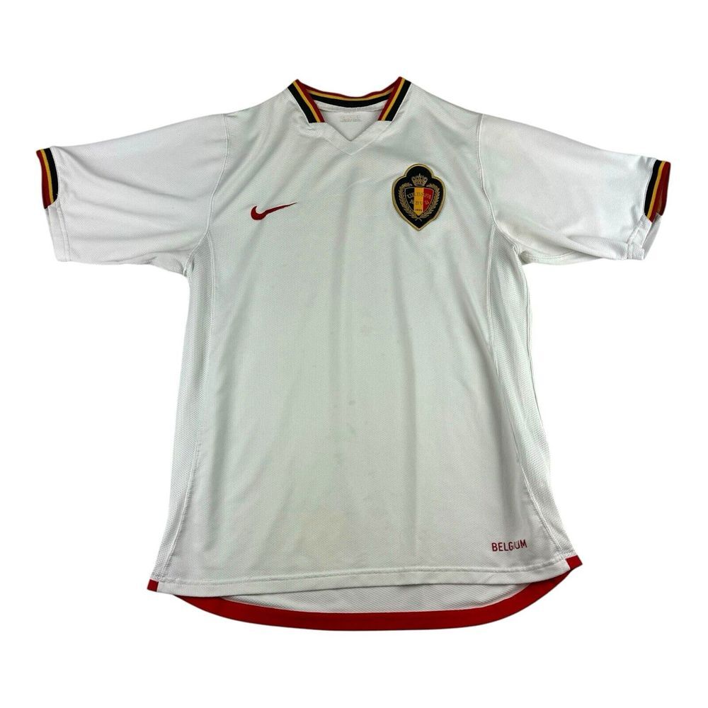 Nike Belgium Soccer 2006 Away Jersey Football Shirt White Size‎ M Read